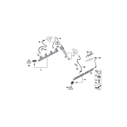 Genuine BMW 13537547599 F12 F01 F07 Injection Tube 45017 (Inc. X6 M, X5 50iX & 750i) | ML Performance UK