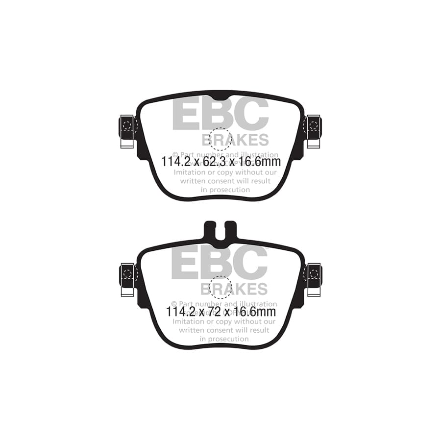EBC PD02KR545 Mercedes-Benz C257 W/S213 A/C238 Redstuff Rear Brake Pad & Plain Disc Kit 2 | ML Performance UK Car Parts