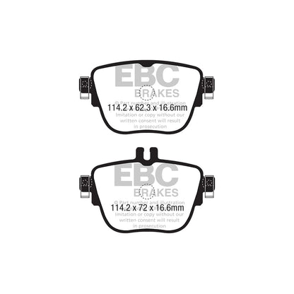 EBC PD02KR545 Mercedes-Benz C257 W/S213 A/C238 Redstuff Rear Brake Pad & Plain Disc Kit 2 | ML Performance UK Car Parts