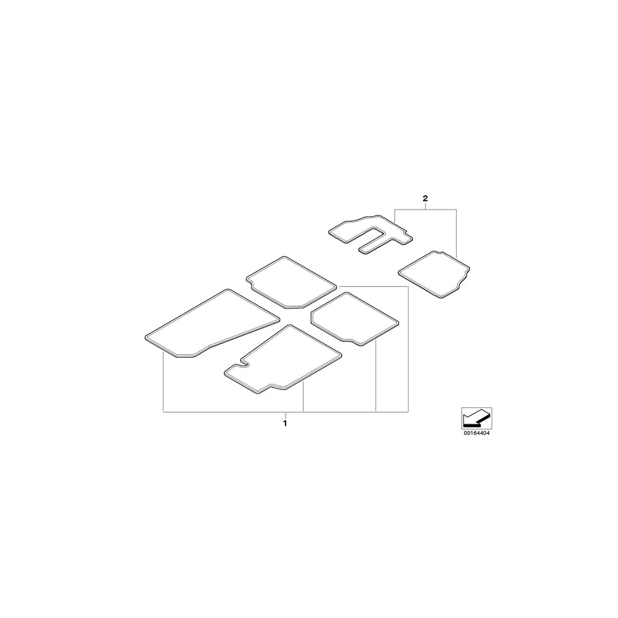 Genuine BMW 82110417920 E70 E71 Floor Mats X5 E70 BLACK (Inc. X53.0si & X6 50iX) | ML Performance UK Car Parts