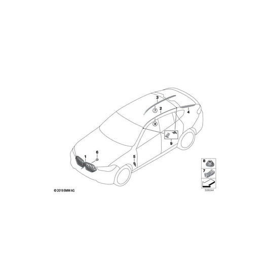 Genuine BMW 51137416899 G05 Roof Molding Left (Inc. X5 M50dX, X5 25dX & X5 40iX) | ML Performance UK Car Parts