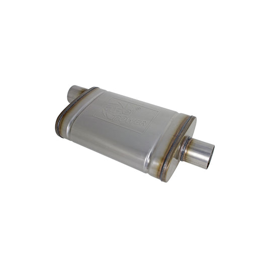  aFe 49M00029 2-1/2 IN ID Offset/Center x 9 IN W x 4 IN H x 14 IN L - Oval Body Muffler  | ML Performance UK Car Parts