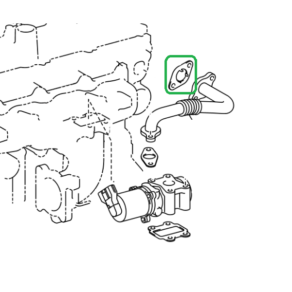 Genuine Lexus 25628-26020 IS Phase 2 Flexi-Pipe to EGR Inlet Gasket