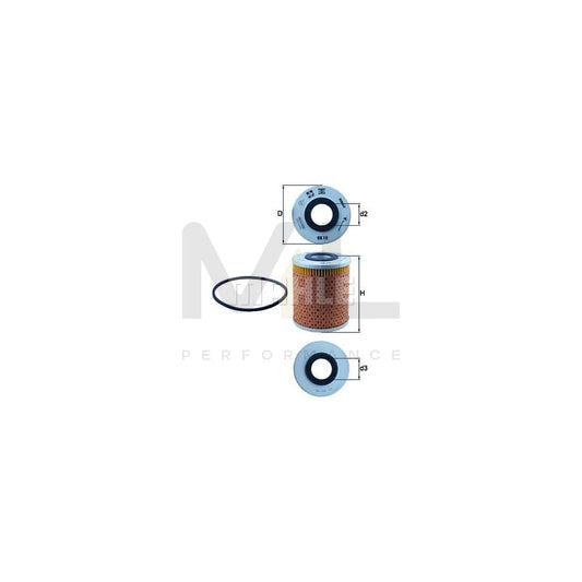 MAHLE ORIGINAL OX 15D Oil Filter Filter Insert | ML Performance Car Parts