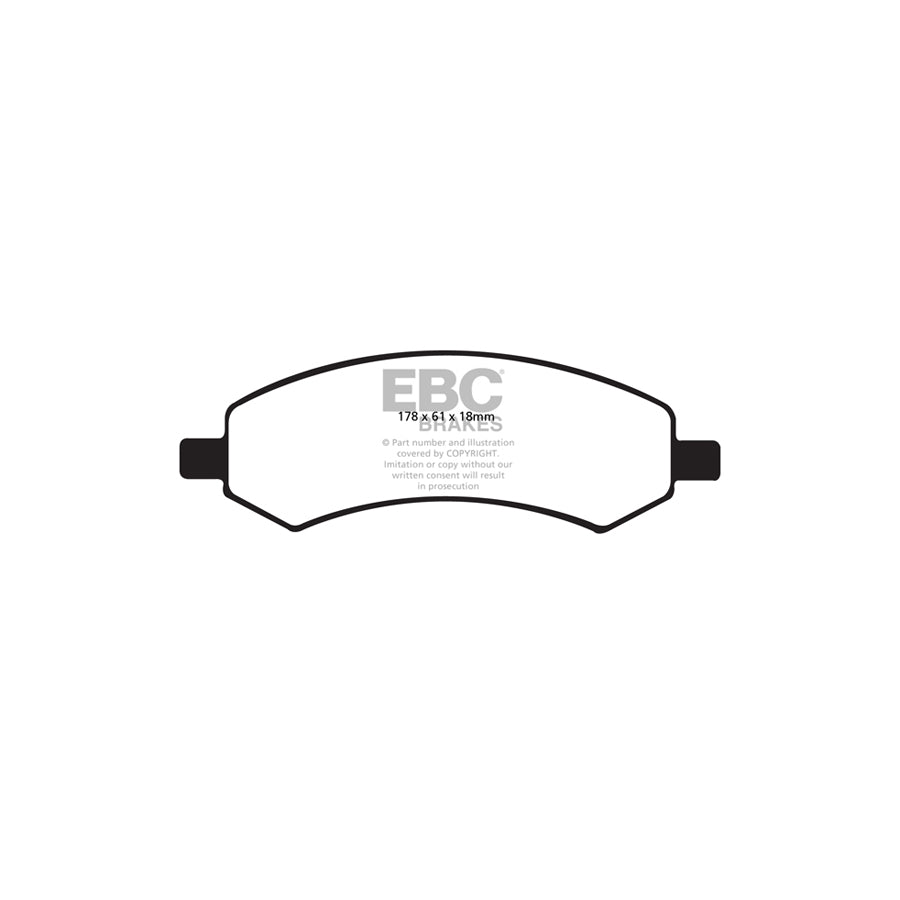 EBC DP41738R Dodge Ram Trucks Yellowstuff Front Brake Pads (Inc. Durango & Ram 1500) 2 | ML Performance UK Car Parts