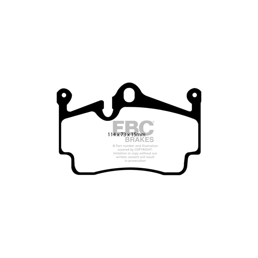 EBC PD02KR546 Porsche 911 (997) Redstuff Rear Brake Pad & Plain Disc Kit - Brembo Caliper 2 | ML Performance UK Car Parts