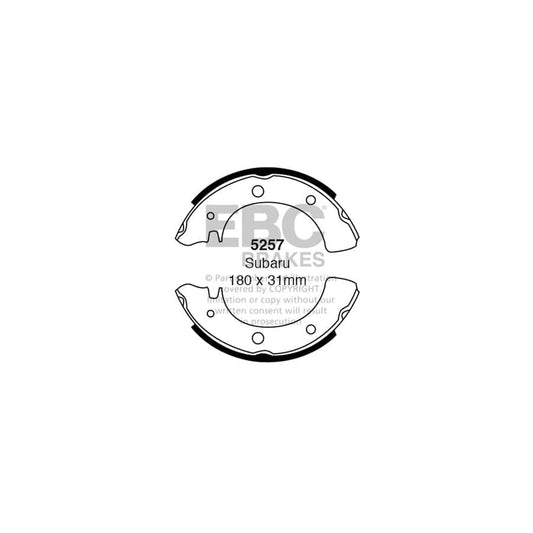 EBC 5257 Subaru 3 Rear Brake Shoes 1 | ML Performance UK Car Parts