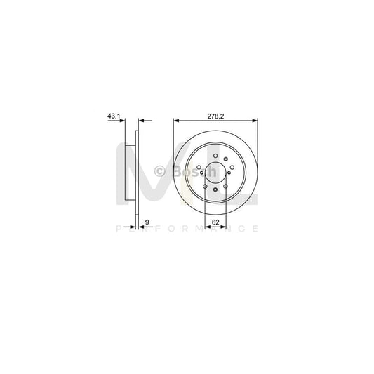 BOSCH 0 986 479 D34 Brake Disc Internally Vented, Solid, Oiled | ML Performance Car Parts