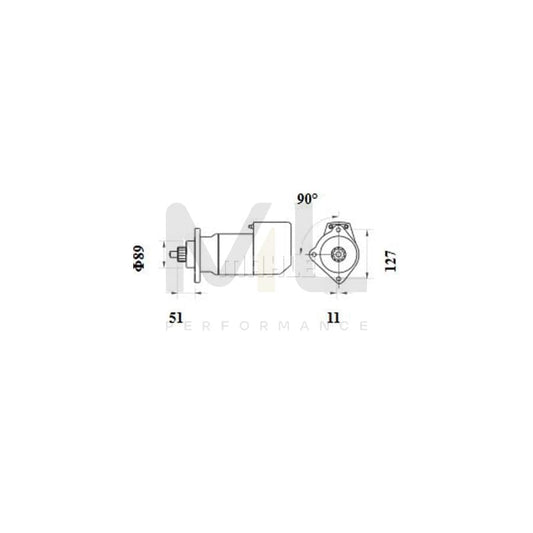 MAHLE ORIGINAL MS 534 Starter motor 12V 3,6kW, Teeth Quant.: 11 | ML Performance Car Parts