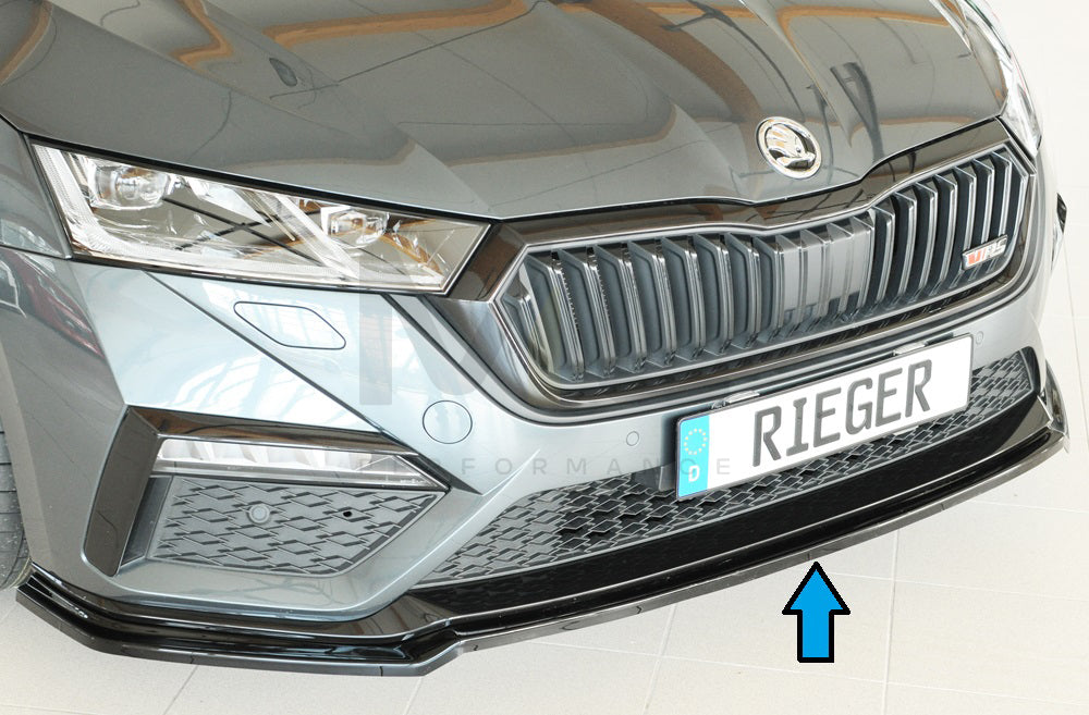 Rieger 00088250 Skoda NX Octavia RS Front Splitter 5 | ML Performance UK Car Parts