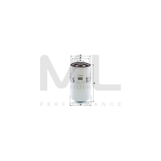 MANN-FILTER W 12 003 Oil Filter Spin-on Filter | ML Performance Car Parts