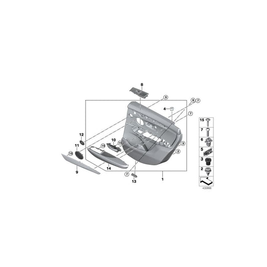 Genuine BMW 51427405041 F45 F45 Door Trim Panel, Rear, Left SCHWARZ (Inc. 225iX, 218dX & 216d) | ML Performance UK Car Parts