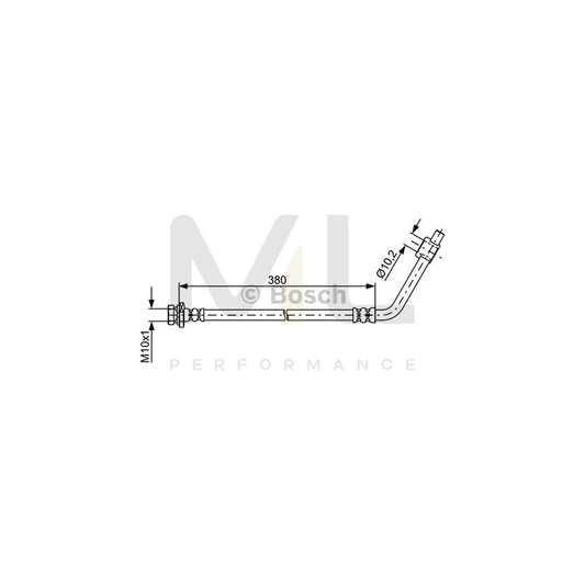 BOSCH 1 987 481 835 Brake Hose 380mm | ML Performance Car Parts
