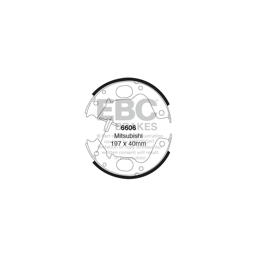 EBC 6606 Mitsubishi Rear Brake Shoes 1 | ML Performance UK Car Parts