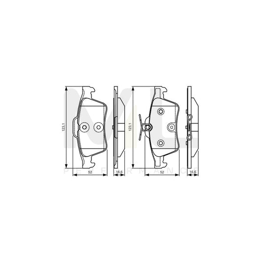 Bosch 0986Tb3197 Brake Pad Set  | ML Performance Car Parts