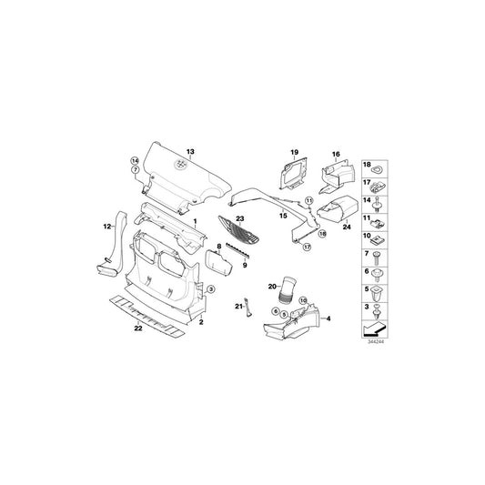 Genuine BMW 07143421743 RR5 E83 Body Nut ST 4,8 (Inc. 528xi, 316i & 330xd) | ML Performance UK Car Parts