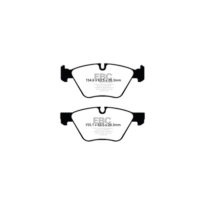 EBC PD04KF481 BMW E60 E61 Bluestuff Front Brake Pad & Plain Disc Kit - ATE Caliper 2 | ML Performance UK Car Parts
