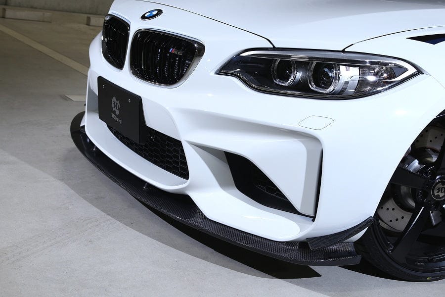 3D Design 3101-28721 BMW Carbon Fiber Front Lip Spoiler Set w/ Canards