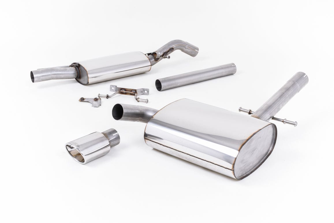 MillTek MCXVW220 Volkswagen Corrado Resonated Cat-Back with Polished Oval Tip
