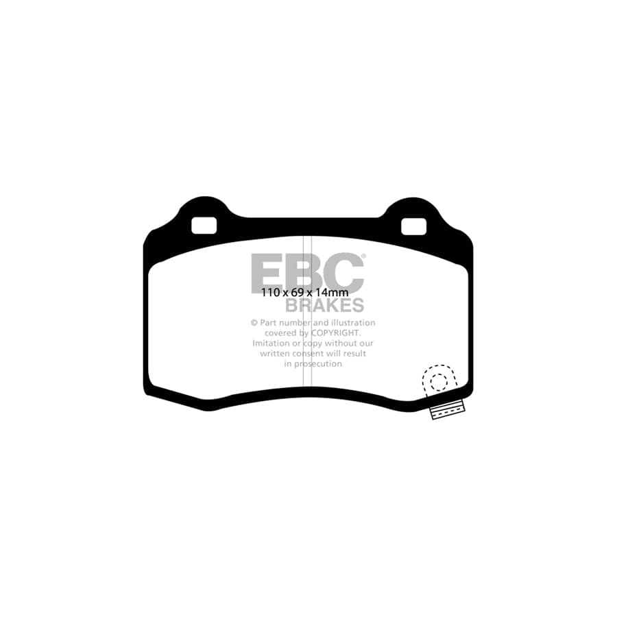 EBC PD12KR084 Cadillac Chevrolet Redstuff Rear Brake Pad & GD Disc Kit - Brembo Caliper (Inc. CTS-V & Camaro) 2 | ML Performance UK Car Parts