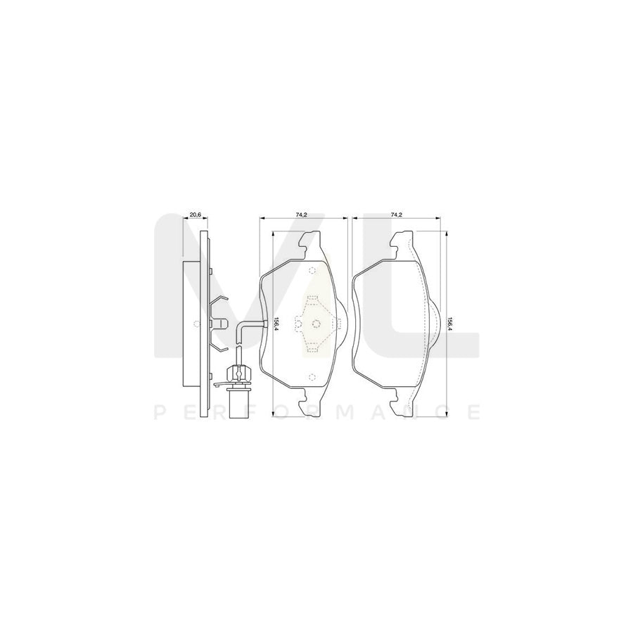 Bosch 0986424633 Brake Pad Set BP352 | ML Performance Car Parts