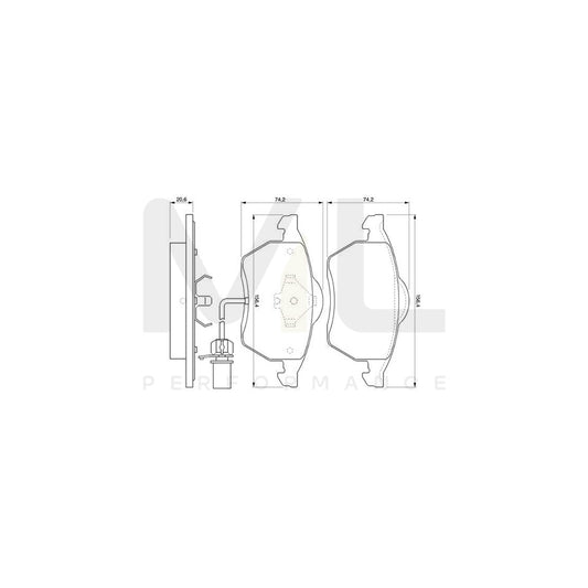 Bosch 0986424633 Brake Pad Set BP352 | ML Performance Car Parts