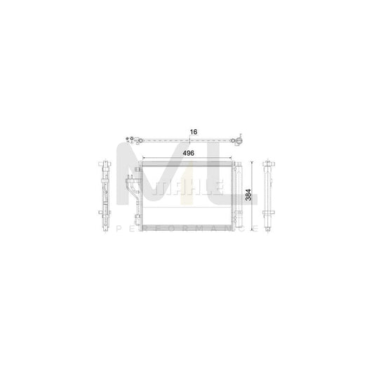 MAHLE ORIGINAL AC 43 000P Air conditioning condenser with dryer | ML Performance Car Parts