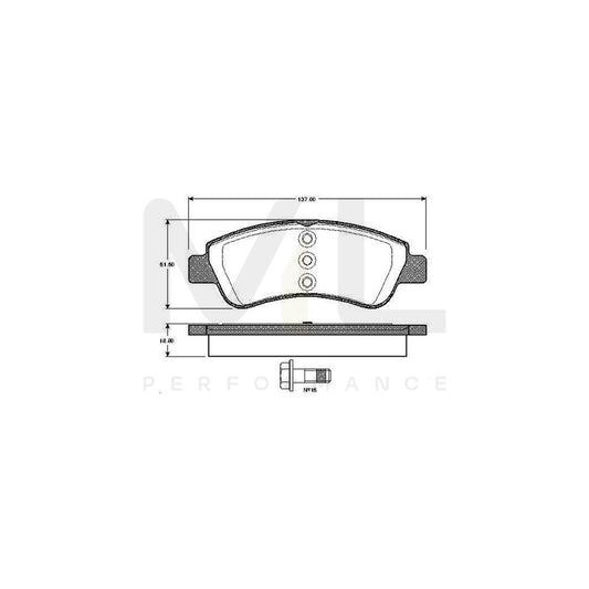 Bosch 0986Tb2830 Brake Pad Set Excl. Wear Warning Contact  | ML Performance Car Parts