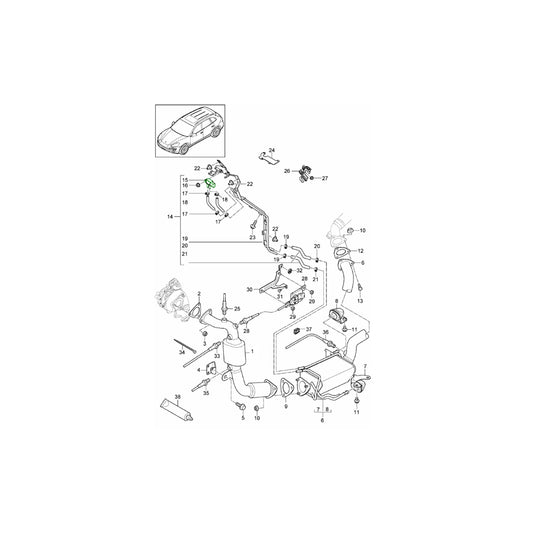 Genuine Porsche Dpf Pressure Sensor Porsche 958 Cayenne Diesel 3 0L | ML Performance UK Car Parts