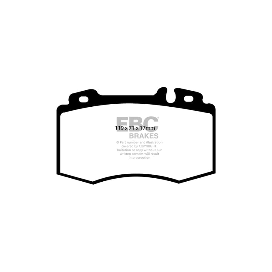 EBC PD12KF184 Mercedes-Benz C219 W/T211 Redstuff Front Brake Pad & GD Disc Kit - ATE Caliper 2 | ML Performance UK Car Parts