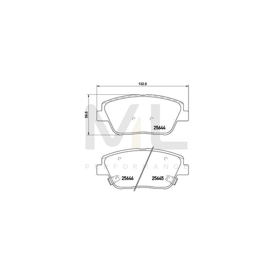 Hella 8DB 355 020-551 Brake Pad Set With Acoustic Wear Warning, With Accessories | ML Performance Car Parts