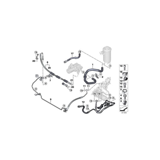 Genuine BMW 32416775831 E70 Bracket, Suction Line, Steering (Inc. X5 4.8i) | ML Performance UK Car Parts