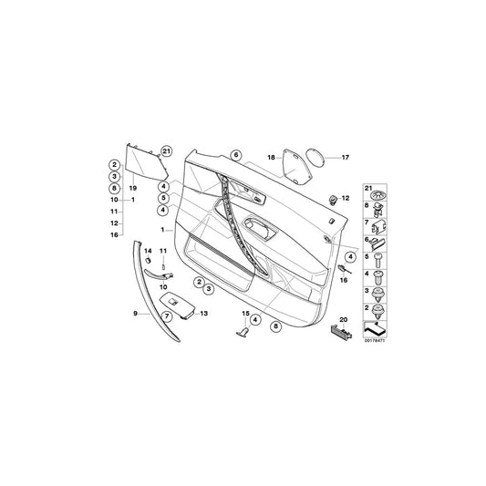 Genuine BMW 51413412943 E83 Door Panel, Leather, Front Left SANDBEIGE HELL (Inc. X3) | ML Performance UK Car Parts