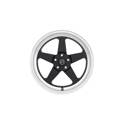 Forgestar F0918C067N23 18x5 D5 Drag Standard 5x114.3 ET-23 BS2.1 Gloss Black Machined Drag Racing Wheel