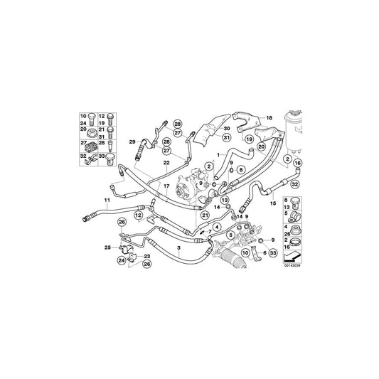 Genuine BMW 32416761516 E60 E61 Expansion Hose Dynamic Drive II (Inc. 525i & 530i) | ML Performance UK Car Parts