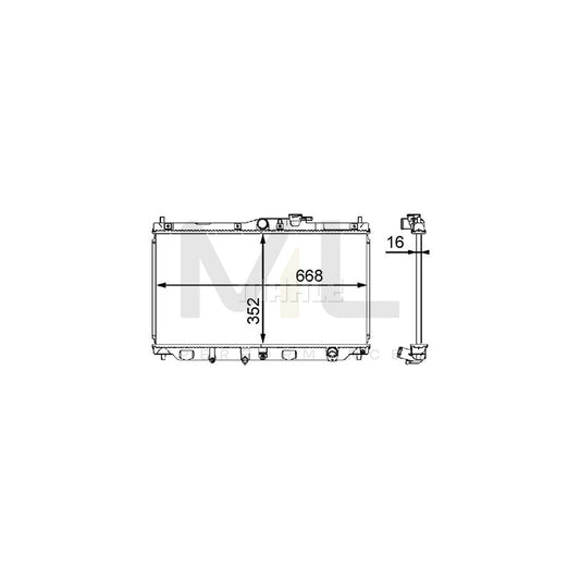 MAHLE ORIGINAL CR 199 000S Engine radiator Brazed cooling fins, Manual Transmission | ML Performance Car Parts