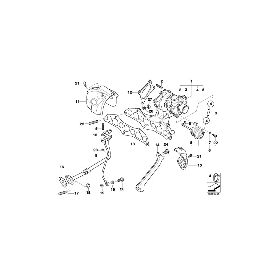 Genuine BMW 11657791881 R50 Stud Bolt M10X40 (Inc. One D) | ML Performance UK Car Parts