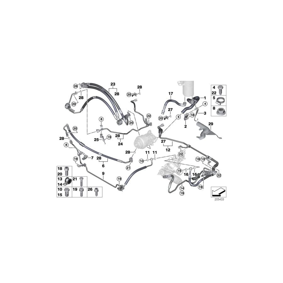 Genuine BMW 32416861941 E70 E71 Bracket, Expansion Hose (Inc. X5) | ML Performance UK Car Parts