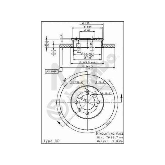 BREMBO 08.4748.10 Brake Disc Solid, with bolts/screws | ML Performance Car Parts
