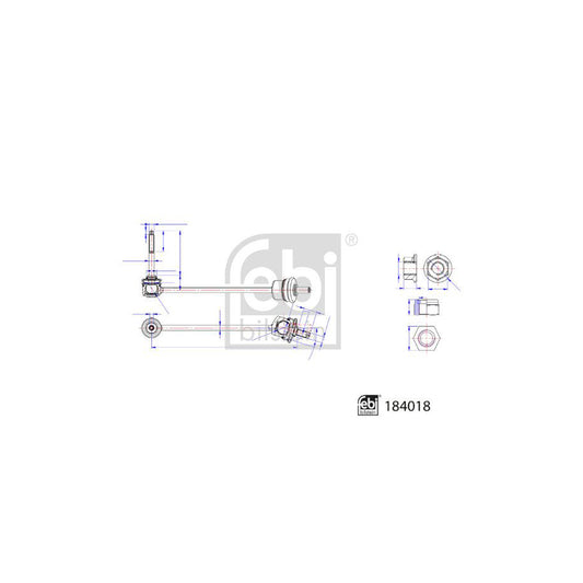 Febi Bilstein 184018 Anti Roll Bar Link Suitable For Mercedes-Benz S-Class