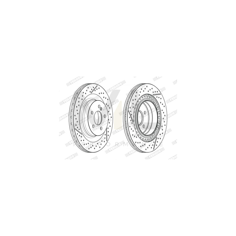 FERODO DDF2427C Brake Disc suitable for MERCEDES-BENZ C-Class Vented, Coated | ML Performance Car Parts