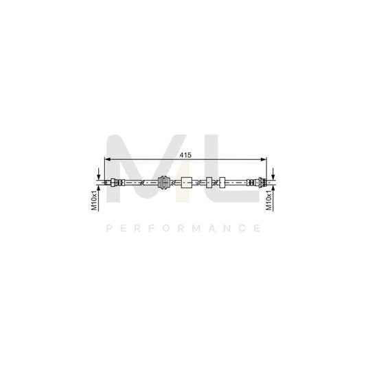 BOSCH 1 987 481 425 Brake Hose 392mm, M10x1 | ML Performance Car Parts