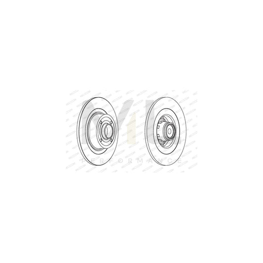 FERODO PREMIER DDF1570 Brake Disc Solid, with ABS sensor ring, with wheel bearing | ML Performance Car Parts