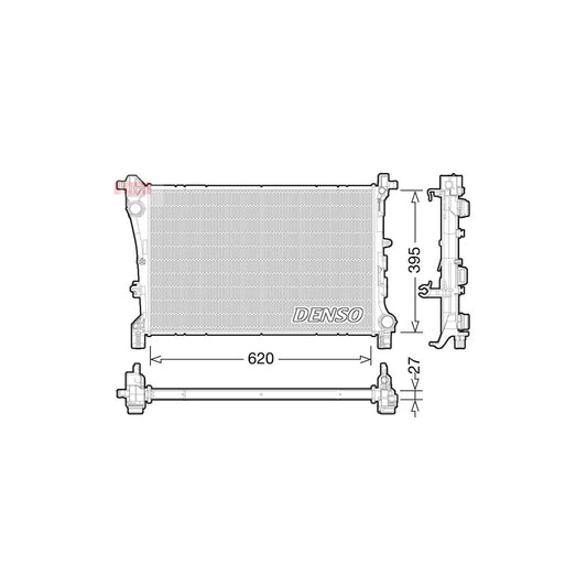Denso DRM09167 Drm09167 Engine Radiator For Fiat 500L (351, 352) | ML Performance UK