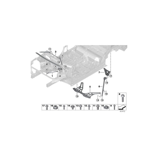 Genuine BMW 51718082205 M M Hex Bolt M10X21 U1 10.9 (Inc. X3 M & X4 M) | ML Performance UK Car Parts