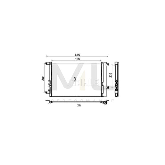 MAHLE ORIGINAL AC 401 000S Air conditioning condenser with dryer | ML Performance Car Parts