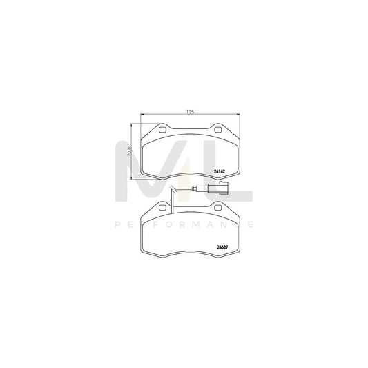 Hella 8DB 355 014-061 Brake Pad Set With Integrated Wear Warning Contact | ML Performance Car Parts