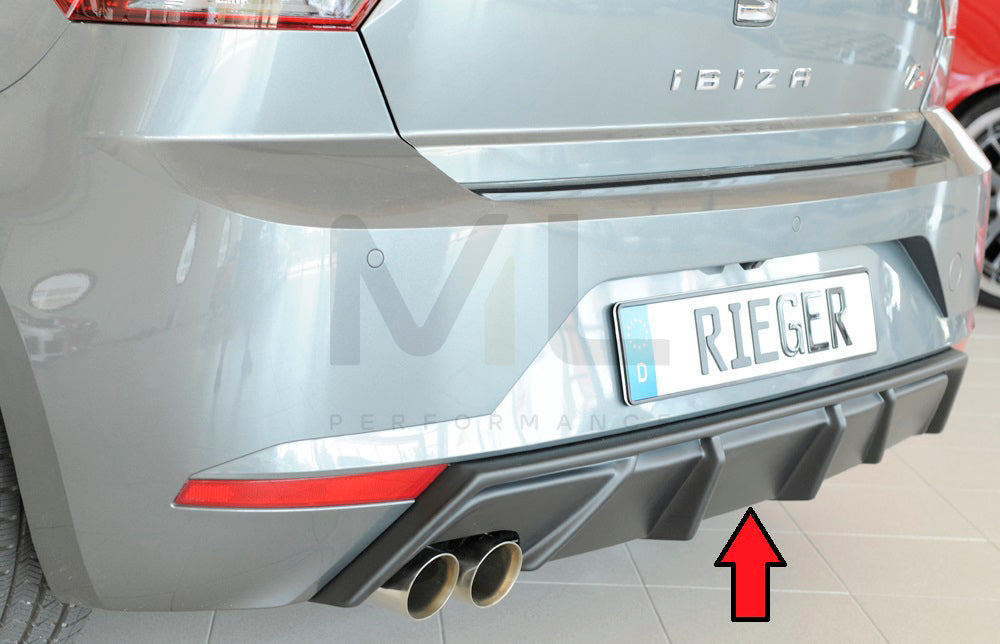 Rieger 00027102 SEAT KJ Rear Diffuser (Ibiza FR & Ibiza) 1 | ML Performance UK Car Parts