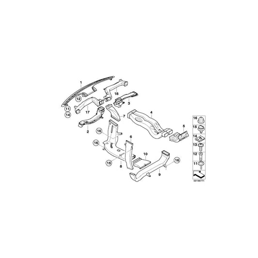 Genuine BMW 64229390523 E71 F15 E70 Air Duct Rear Compartment (Inc. X6 50iX 4.0, X6 40dX & X5 40iX) | ML Performance UK Car Parts