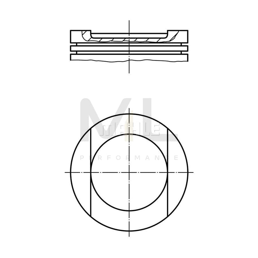 MAHLE ORIGINAL 034 94 00 Piston 82,51 mm, without cooling duct | ML Performance Car Parts